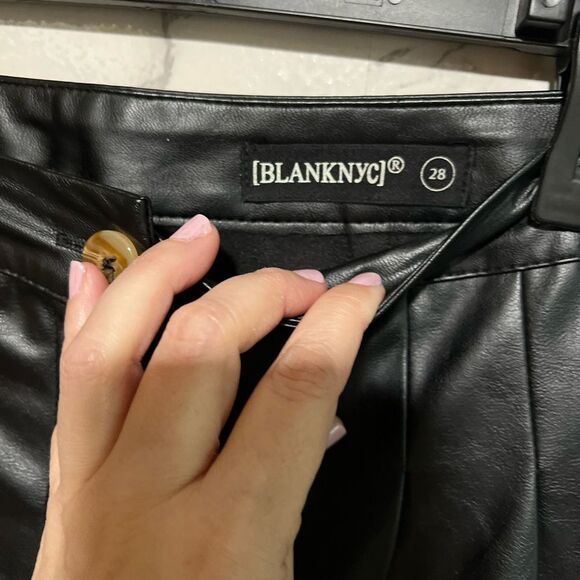 Blank NYC Faux Leather Pleated Trousers - Picture 9 of 15